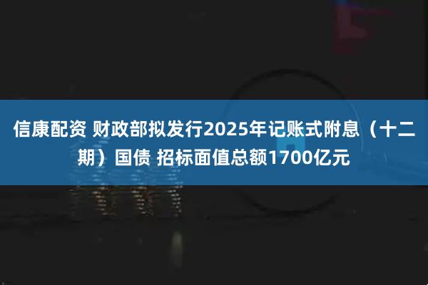 信康配资 财政部拟发行2025年记账式附息（十二期）国债 招标面值总额1700亿元